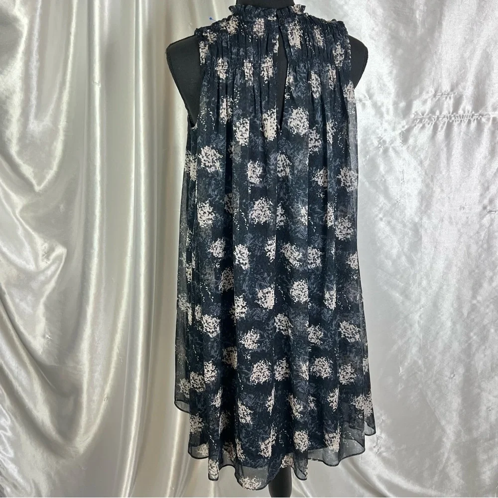 Joie Black Mock Neck Sleeveless Shift Dress XS | Minimalist Quiet Luxury Chic